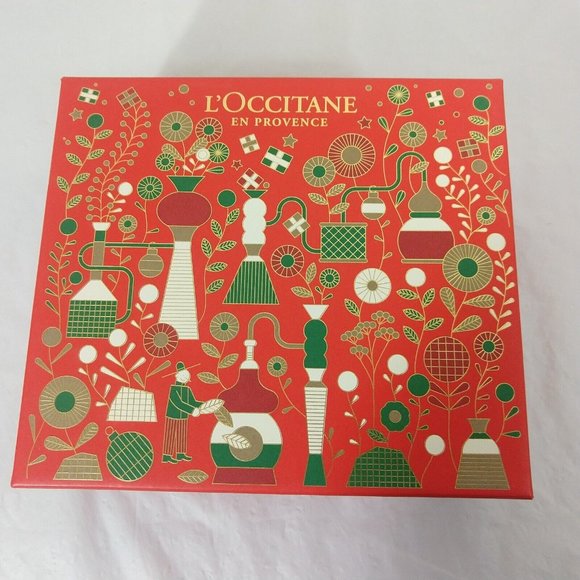 L'Occitane Holiday Red Gift Box empty NEW - Picture 5 of 6